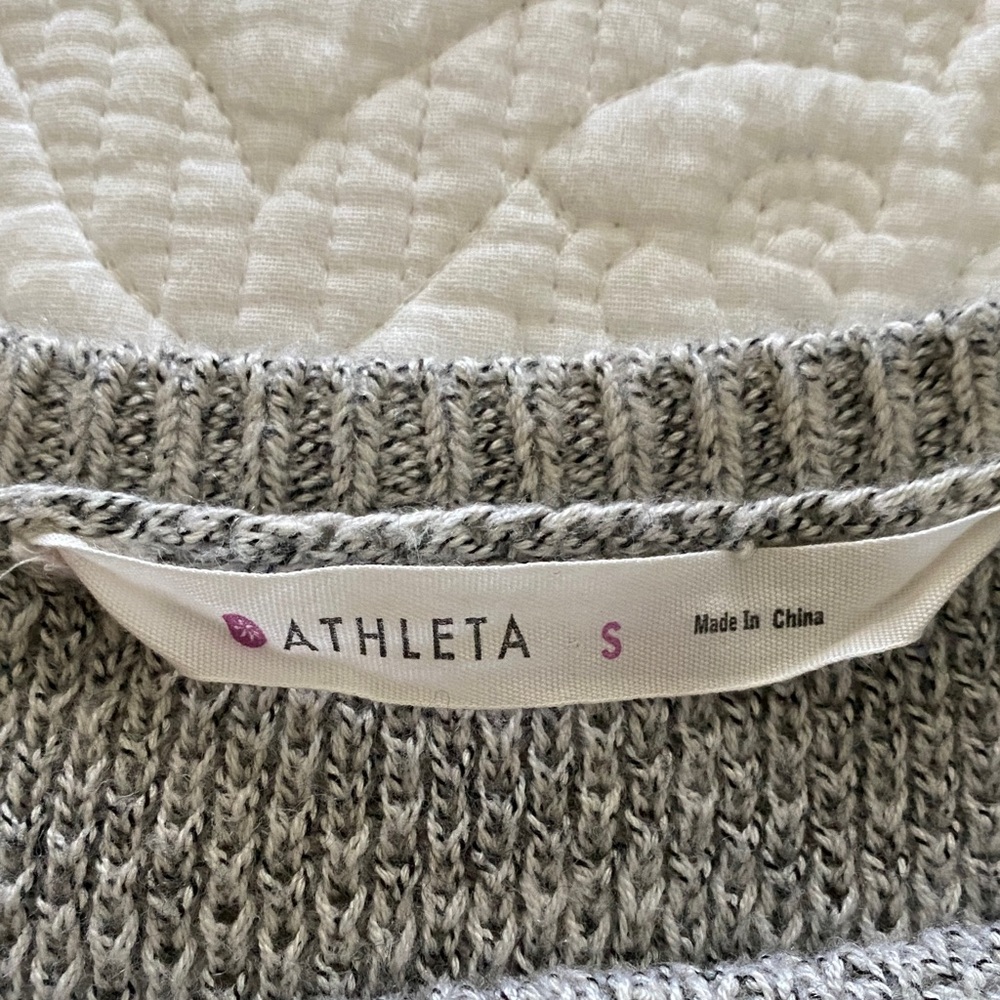 Athleta Borealis Cable Knit Wool Blend Sweater in gray - Picture 8 of 9